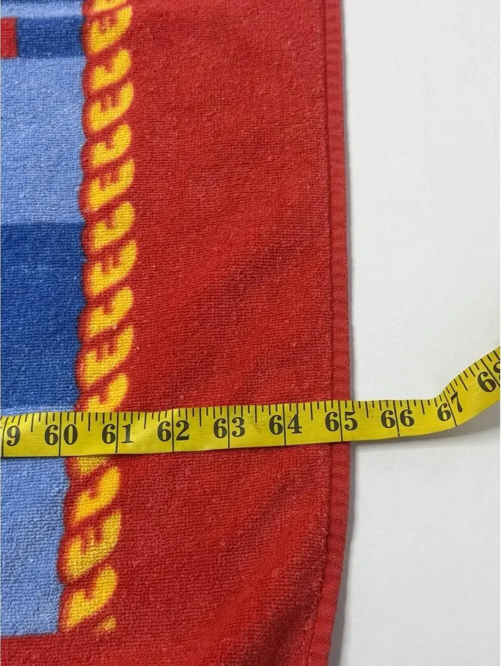 Vintage Franco 100% Cotton Colorful Sail Boat Nautical Beach Towel